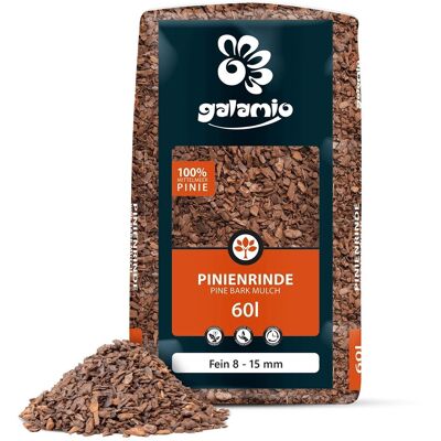 Galamio Rindenmulch Pinie Fein 60l Galamio Rindenmulch Pinie Fein 60l