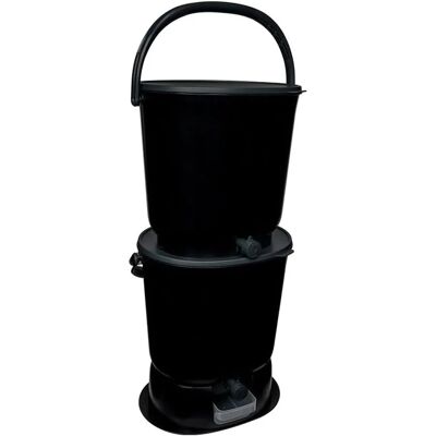 Skaza Biomülleimer Bokashi Essential 2er Set Schwarz Skaza Biomülleimer Bokashi Essential 2er Set Schwarz