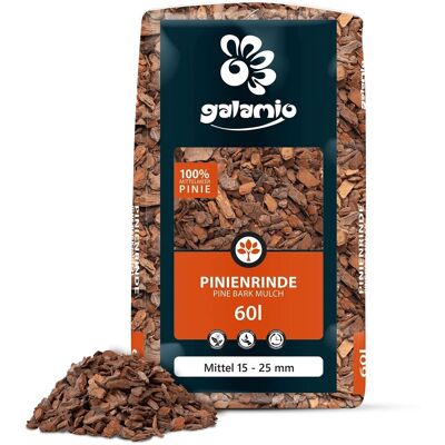 Galamio Rindenmulch Pinie Mittel 60l Galamio Rindenmulch Pinie Mittel 60l