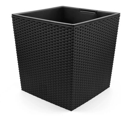 BigDean 2 Stück Blumentopf ca 65L 40x40x41cm mit Innentopf und Bewässerungssystem Wetterfest Rattanoptik Pflanzkasten Pflanzkübel Blumenkasten BigDean 2 Stück Blumentopf ca 65L 40x40x41cm mit Innentopf und Bewässerungssystem Wetterfest Rattanoptik Pflanzkasten Pflanzkübel Blumenkasten