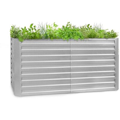 Blumfeldt High Grow Straight Hochbeet 200x90x100 cm 1800 L Stahl Rechteckig Silber-Metallic Blumfeldt High Grow Straight Hochbeet 200x90x100 cm 1800 L Stahl Rechteckig Silber-Metallic