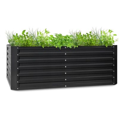 Blumfeldt High Grow Straight Hochbeet 200x60x100 cm 1200 L Stahl Rechteckig Anthrazit Blumfeldt High Grow Straight Hochbeet 200x60x100 cm 1200 L Stahl Rechteckig Anthrazit