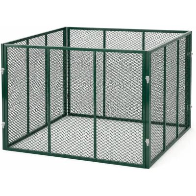 HomeLuxWorld Garten Komposter Metall 750 Liter 100 x 100 x 75 cm Grün HomeLuxWorld Garten Komposter Metall 750 Liter 100 x 100 x 75 cm Grün