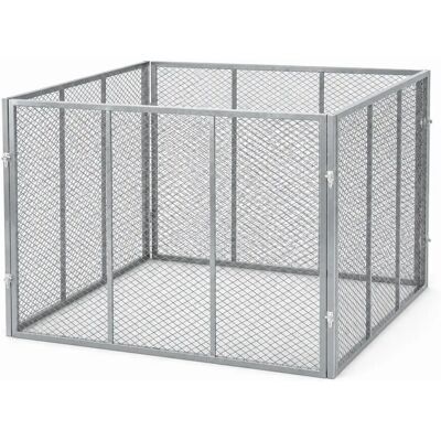 HomeLuxWorld Garten Komposter Metall 750 Liter 100 x 100 x 75 cm Silber HomeLuxWorld Garten Komposter Metall 750 Liter 100 x 100 x 75 cm Silber