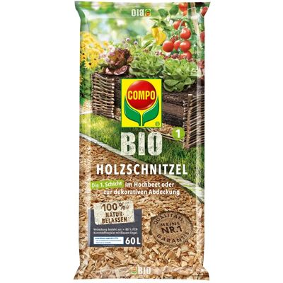 Compo GmbH Bio Holzschnitzel - 60L - Mulch & Kompost Compo GmbH Bio Holzschnitzel - 60L - Mulch & Kompost