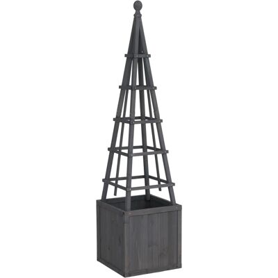 MCW Rankgitter Q18 Pflanzkasten Holz 168x40x40cm Anthrazit-Grau MCW Rankgitter Q18 Pflanzkasten Holz 168x40x40cm Anthrazit-Grau