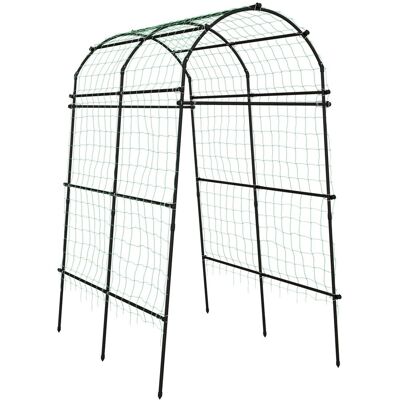 Costway Rankgitter für Kletterpflanzen, 230 cm Gartenbogen Schwarz Costway Rankgitter für Kletterpflanzen, 230 cm Gartenbogen Schwarz
