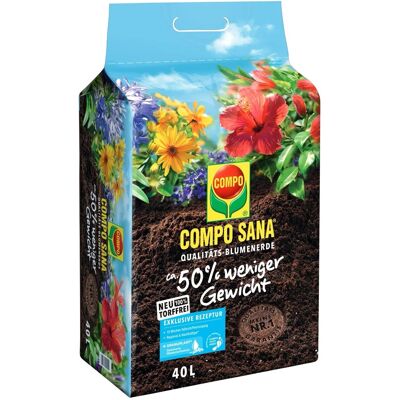 Compo Sana Qualitäts-Blumenerde ca. 50 Prozent weniger Gewicht torffrei 40, Compo Sana Qualitäts-Blumenerde ca. 50 Prozent weniger Gewicht torffrei 40,