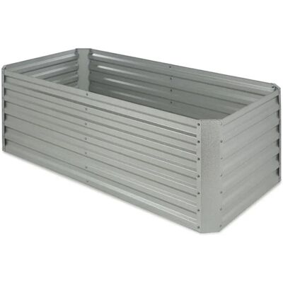 Blumfeldt High Grow Straight Hochbeet 180x60x90 cm 970 L Stahl Verzinkt Rechteckig Silber-Metallic Blumfeldt High Grow Straight Hochbeet 180x60x90 cm 970 L Stahl Verzinkt Rechteckig Silber-Metallic