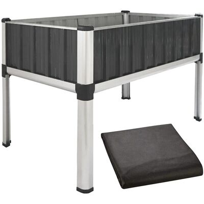 TTL GARDEN Hochbeet SUPERIOR XL 112×60×80 cm – Großes Metall Hochbeet Anthrazit Silber für Kräuter Gemüse Garten TTL GARDEN Hochbeet SUPERIOR XL 112×60×80 cm – Großes Metall Hochbeet Anthrazit Silber für Kräuter Gemüse Garten