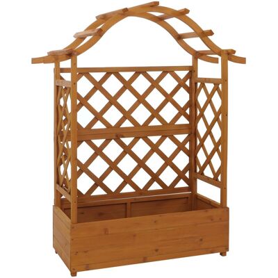 MCW Hochbeet P66 Rankgitter Spalier Holz 138x110x44cm Natur MCW Hochbeet P66 Rankgitter Spalier Holz 138x110x44cm Natur