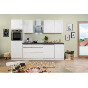 Respekta Premium Respekta Küchenzeile GLRP280HWW 280 cm Weiß Hochglanz Granit-Optik Grifflos Respekta Premium Respekta Küchenzeile GLRP280HWW 280 cm Weiß Hochglanz Granit-Optik Grifflos