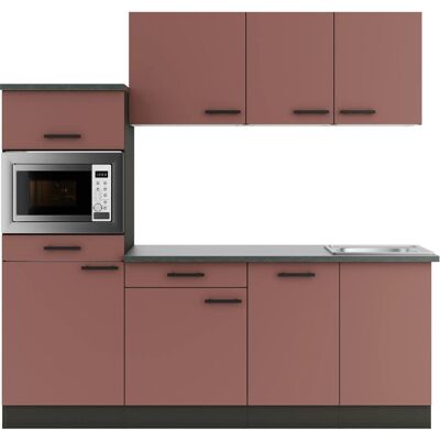 OPTIFIT Nizza407 Küchenzeile 210 cm Rostrot OPTIFIT Nizza407 Küchenzeile 210 cm Rostrot