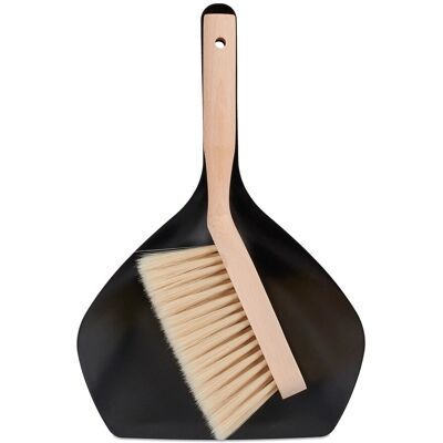 Relaxdays Kehrgarnitur Holz Metall Schwarz Mit Handfeger 33 cm x 21,5 cm x 6 cm Relaxdays Kehrgarnitur Holz Metall Schwarz Mit Handfeger 33 cm x 21,5 cm x 6 cm