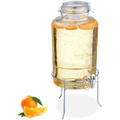 Relaxdays Glas-Getränke-Dispenser mit Ständer - 8L - Transparent Relaxdays Glas-Getränke-Dispenser mit Ständer - 8L - Transparent
