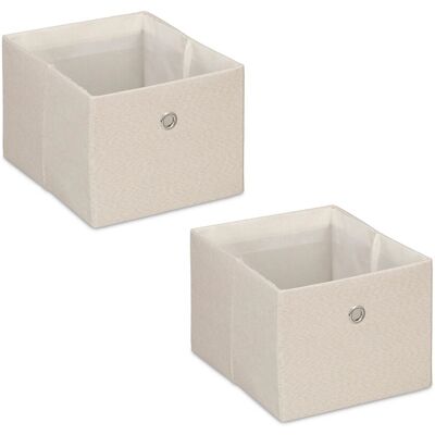 Relaxdays Beigen Faltbare Aufbewahrungsboxen - Aufbewahrungsboxen Relaxdays Beigen Faltbare Aufbewahrungsboxen - Aufbewahrungsboxen