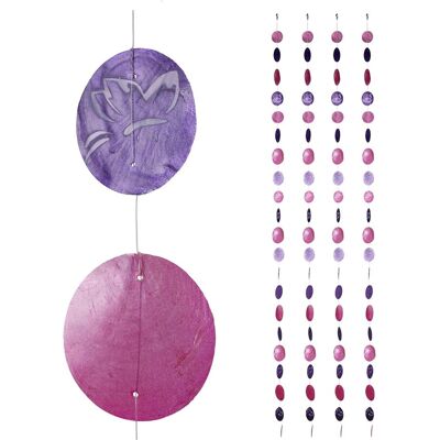 Relaxdays Girlande 4er Set Capizmuschel Bunt Kürzbar 180 cm Relaxdays Girlande 4er Set Capizmuschel Bunt Kürzbar 180 cm