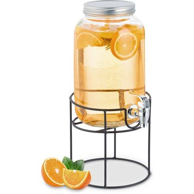 Relaxdays Getränkespender mit Ständer Glas Transparent Mit Zapfhahn 3,3 Liter 36 cm x 17 cm x 21 cm 1,5 kg Relaxdays Getränkespender mit Ständer Glas Transparent Mit Zapfhahn 3,3 Liter 36 cm x 17 cm x 21 cm 1,5 kg