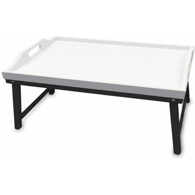 Relaxdays Betttablett Bambus Weiß-Grau Klappbar 50 cm x 30 cm x 20 cm 0,97 kg Relaxdays Betttablett Bambus Weiß-Grau Klappbar 50 cm x 30 cm x 20 cm 0,97 kg