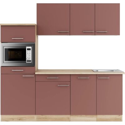 OPTIFIT Bari407 Küchenzeile 210 cm Rostrot OPTIFIT Bari407 Küchenzeile 210 cm Rostrot