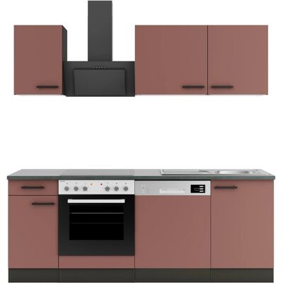 OPTIFIT Nizza407 Küchenzeile 210 cm Rostrot OPTIFIT Nizza407 Küchenzeile 210 cm Rostrot
