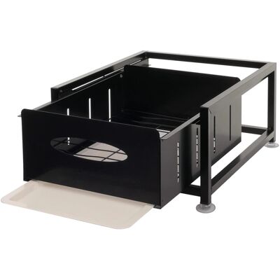 MCW Schrankschublade N51 Mit Tablett Ausziehbar Metall 19x34x42cm Schwarz MCW Schrankschublade N51 Mit Tablett Ausziehbar Metall 19x34x42cm Schwarz