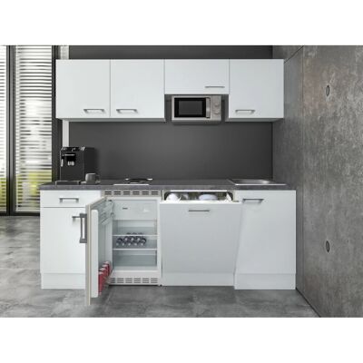 Flex-Well Exclusiv Büroküche Joelina 210 cm Weiß Flex-Well Exclusiv Büroküche Joelina 210 cm Weiß