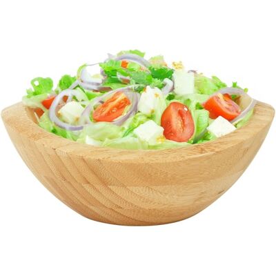 Relaxdays Salatschüssel Bambus Natur 25 cm x 23 cm x 10 cm Relaxdays Salatschüssel Bambus Natur 25 cm x 23 cm x 10 cm