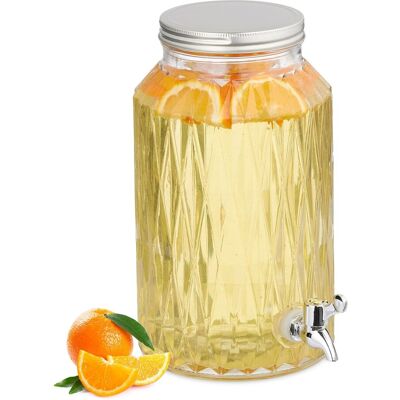 Relaxdays Dispenser - 5L Glas Vintage Getränkespender Relaxdays Dispenser - 5L Glas Vintage Getränkespender