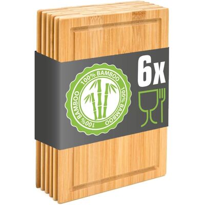 Dunedesign - Set di 6: Tagliere in Legno Piccolo - 22x15x0.8 cm - Bamboo - Cutting Boards Dunedesign - Set di 6: Tagliere in Legno Piccolo - 22x15x0.8 cm - Bamboo - Cutting Boards