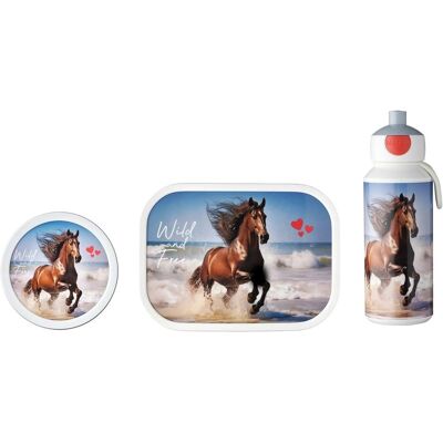 Mepal Campus Lunchset 3-teilig aus Brotdose Trinkflasche und Obstbox Wild Horse Mepal Campus Lunchset 3-teilig aus Brotdose Trinkflasche und Obstbox Wild Horse