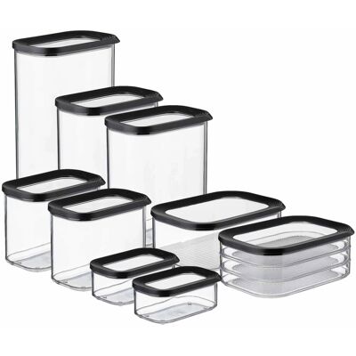 Mepal Modula Vorratsdosen-Set 9-teilig Schwarz Mepal Modula Vorratsdosen-Set 9-teilig Schwarz