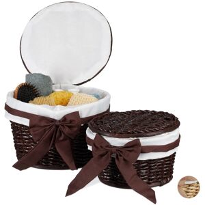 Relaxdays Badkörbchen 2er Set Buri-Holz Schokobraun Mit Klappdeckel Stapelbar 17 cm x 26 cm und 22 cm x 31 cm 1,2 kg Relaxdays Badkörbchen 2er Set Buri-Holz Schokobraun Mit Klappdeckel Stapelbar 17 cm x 26 cm und 22 cm x 31 cm 1,2 kg