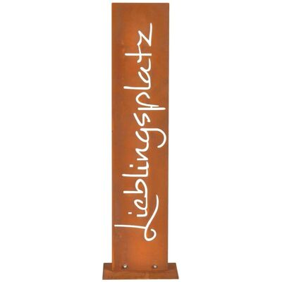 Relaxdays Gartenschild Cortenstahl Braun Wetterfest 71 cm x 20 cm x 15 cm Relaxdays Gartenschild Cortenstahl Braun Wetterfest 71 cm x 20 cm x 15 cm