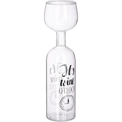 Relaxdays Weinflaschenglas Glas Transparent 750 ml 29,5 cm x 8,5 cm 250 g Relaxdays Weinflaschenglas Glas Transparent 750 ml 29,5 cm x 8,5 cm 250 g