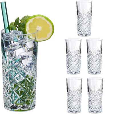 Relaxdays Highball Gläser Set - Longdrink, Wasser, Saft Relaxdays Highball Gläser Set - Longdrink, Wasser, Saft