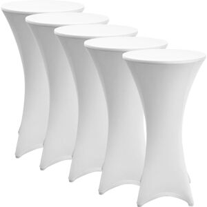 Beautissu Stella Stehtischhusse Ø 60cm Weiß 5tlg Beautissu Stella Stehtischhusse Ø 60cm Weiß 5tlg