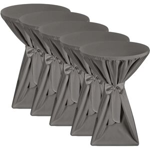 Beautissu Premium Stehtischhusse Ø 80cm Anthrazit 5tlg Beautissu Premium Stehtischhusse Ø 80cm Anthrazit 5tlg