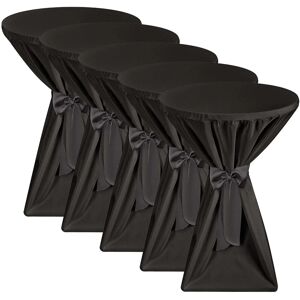 Beautissu Premium Stehtischhusse Ø 80cm Schwarz 5tlg Beautissu Premium Stehtischhusse Ø 80cm Schwarz 5tlg