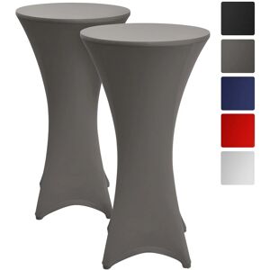 Beautissu Stella Stehtischhusse Ø 80 cm Anthrazit 2tlg Beautissu Stella Stehtischhusse Ø 80 cm Anthrazit 2tlg