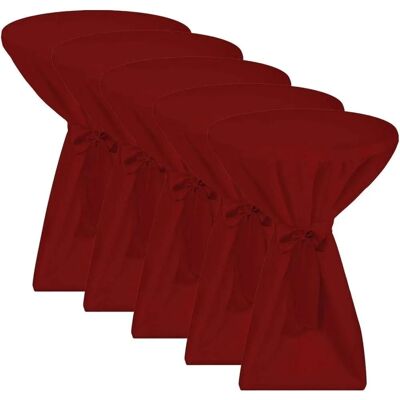 Beautissu Premium Stehtischhusse ø 60cm Bordeaux 5tlg Beautissu Premium Stehtischhusse ø 60cm Bordeaux 5tlg