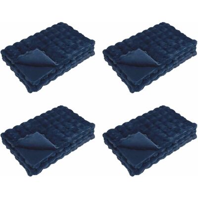 vidaXL Kunstfell Kaninchenfell Decke 4 Stk Marineblau 220 x 240 cm 42021831 vidaXL Kunstfell Kaninchenfell Decke 4 Stk Marineblau 220 x 240 cm 42021831