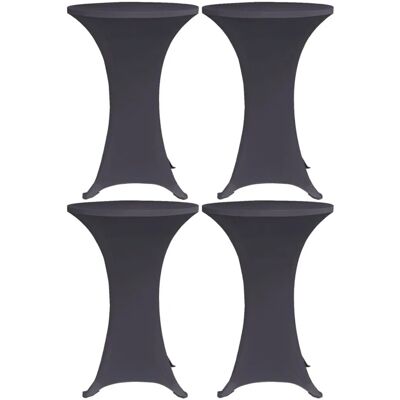 DELUKE Tischhussen Für Stehtische 4er Set AMAU Stretchhusse Ø60cm Anthrazit Hussen Elastisch Stehtischhusse Stehtisch-Abdeckung DELUKE Tischhussen Für Stehtische 4er Set AMAU Stretchhusse Ø60cm Anthrazit Hussen Elastisch Stehtischhusse Stehtisch-Abdeckung