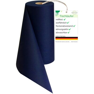 Sensalux Vlies-Tischläufer 30 cm x 25 m Dunkelblau Sensalux Vlies-Tischläufer 30 cm x 25 m Dunkelblau