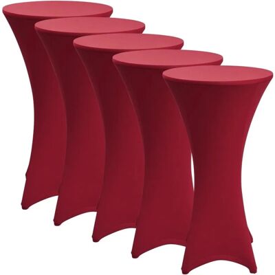 Beautissu Stella Stehtischhusse ø 70cm Bordeaux 5tlg Beautissu Stella Stehtischhusse ø 70cm Bordeaux 5tlg
