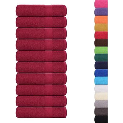vidaXL Duschtücher 10Stk Bordeauxrot 70x140cm 360 g/m² 100% Baumwolle 136739 vidaXL Duschtücher 10Stk Bordeauxrot 70x140cm 360 g/m² 100% Baumwolle 136739