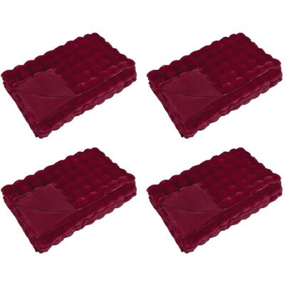 vidaXL Kunstfell Kaninchenfell Decke 4 Stk Bordeauxrot 150 x 220 cm 42021854 vidaXL Kunstfell Kaninchenfell Decke 4 Stk Bordeauxrot 150 x 220 cm 42021854