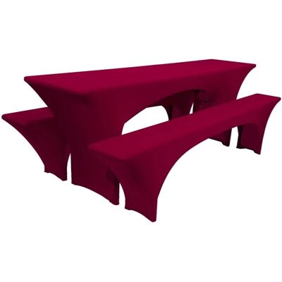 Beautissu Victoria Biertischhusse 50cm Stretch Bordeaux 3tlg Beautissu Victoria Biertischhusse 50cm Stretch Bordeaux 3tlg