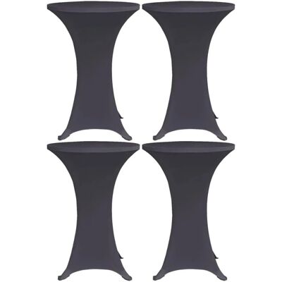 DELUKE Tischhussen Für Stehtische 4er Set AMAU Stretchhusse Ø70cm Anthrazit Hussen Elastisch Stehtischhusse Stehtisch-Abdeckung DELUKE Tischhussen Für Stehtische 4er Set AMAU Stretchhusse Ø70cm Anthrazit Hussen Elastisch Stehtischhusse Stehtisch-Abdeckung