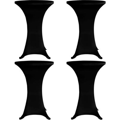 DELUKE Tischhussen Für Stehtische 4er Set AMAU Stretchhusse Ø80cm Schwarz Hussen Elastisch Stehtischhusse Stehtisch-Abdeckung DELUKE Tischhussen Für Stehtische 4er Set AMAU Stretchhusse Ø80cm Schwarz Hussen Elastisch Stehtischhusse Stehtisch-Abdeckung